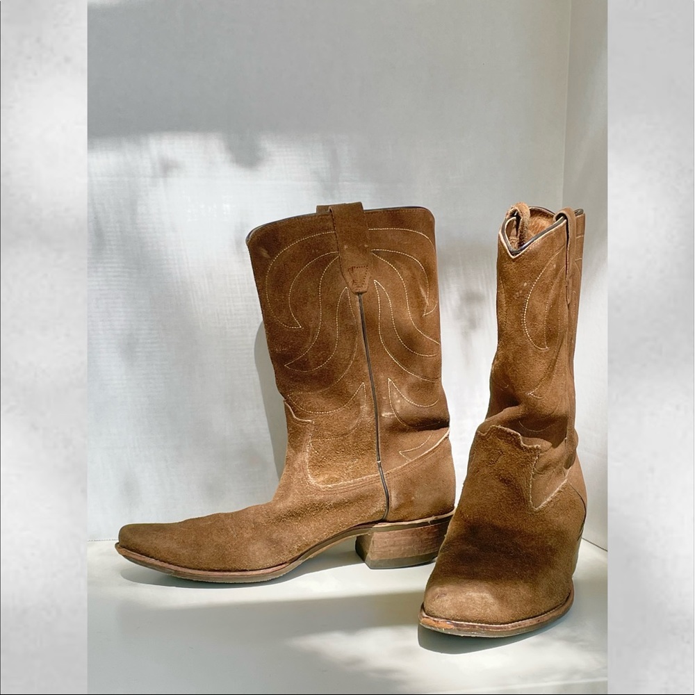 Vintage Rough Out Cowboy Boots